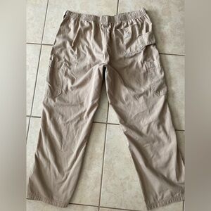 Carhartt Men Pants Beige Cargo Ripstop Carpenter lightweight Drawstring Large